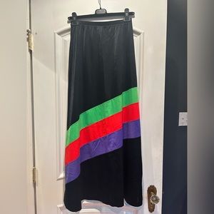 Vintage Jantzen long full length skirt neon colors - Size Medium